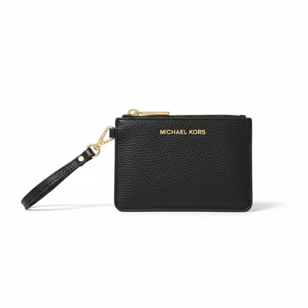 Michael Kors Black and Gold Wristlet